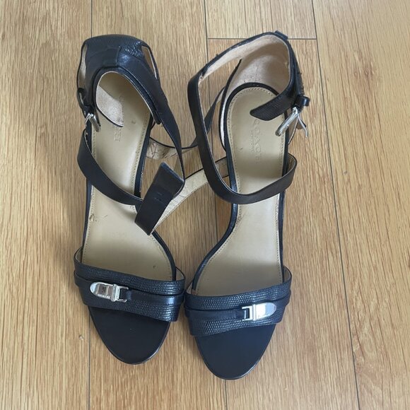 Black Coach Strappy Heel - Picture 3 of 4